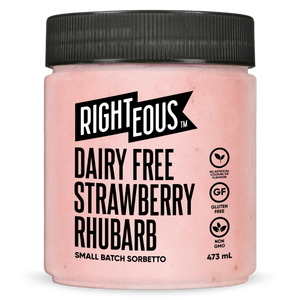 Dairy Free Strawberry Rhubarb Sorbetto